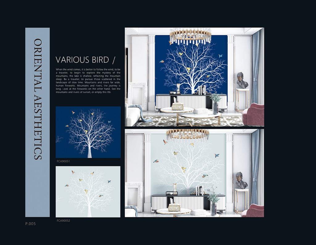 Chinoiserie Aesthetics Mural collection
