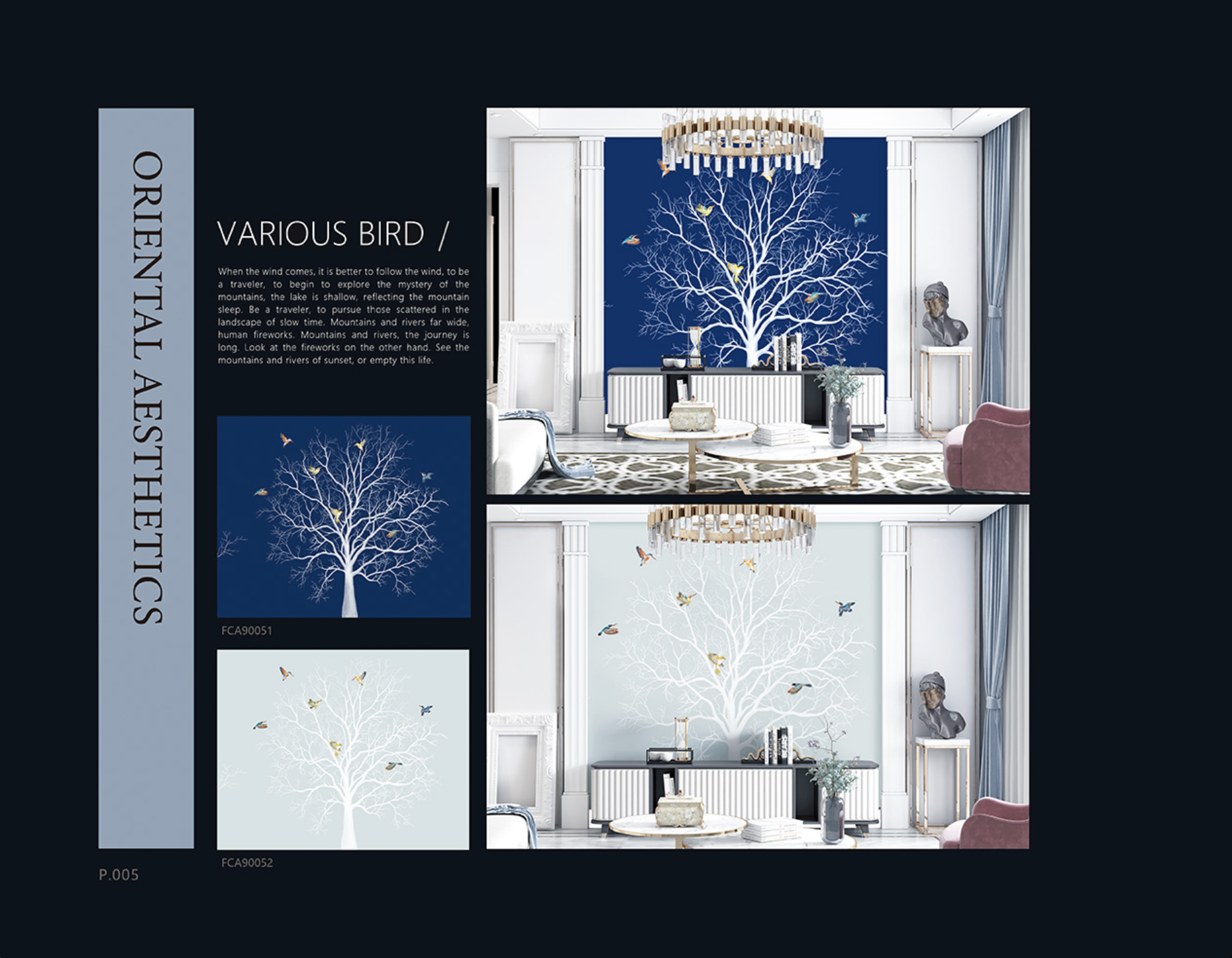 Chinoiserie Aesthetics Mural collection