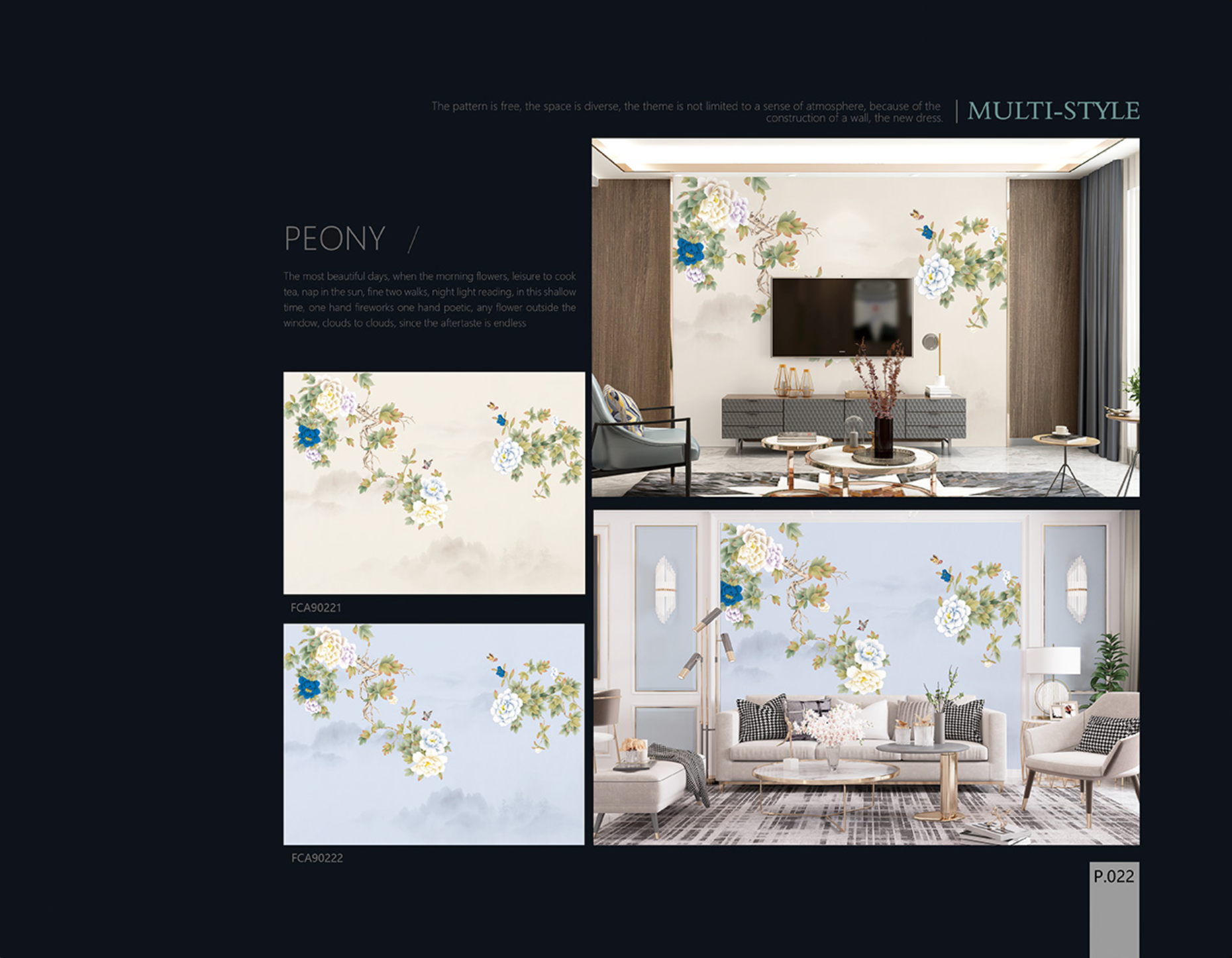 Chinoiserie Aesthetics Mural collection