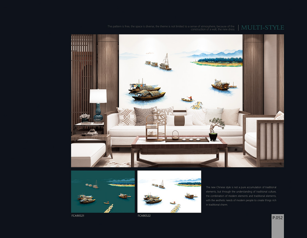 Chinoiserie Aesthetics Mural collection
