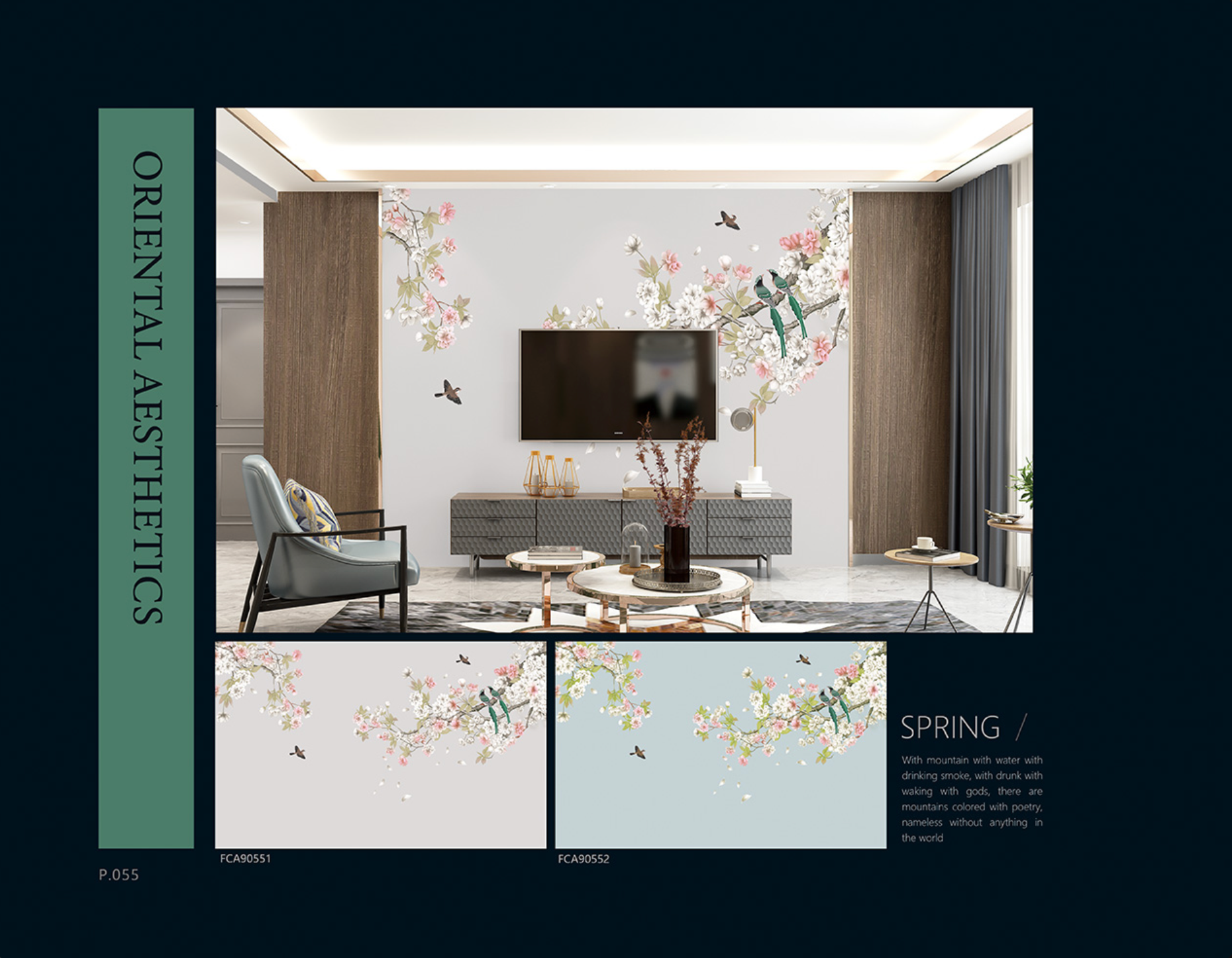 Chinoiserie Aesthetics Mural collection