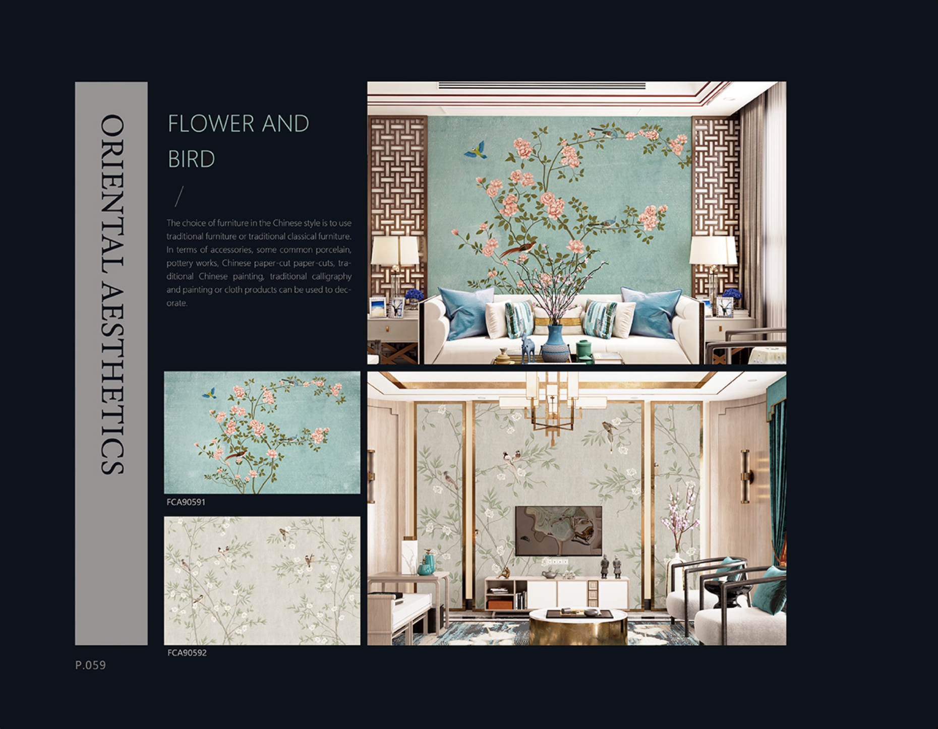 Chinoiserie Aesthetics Mural collection