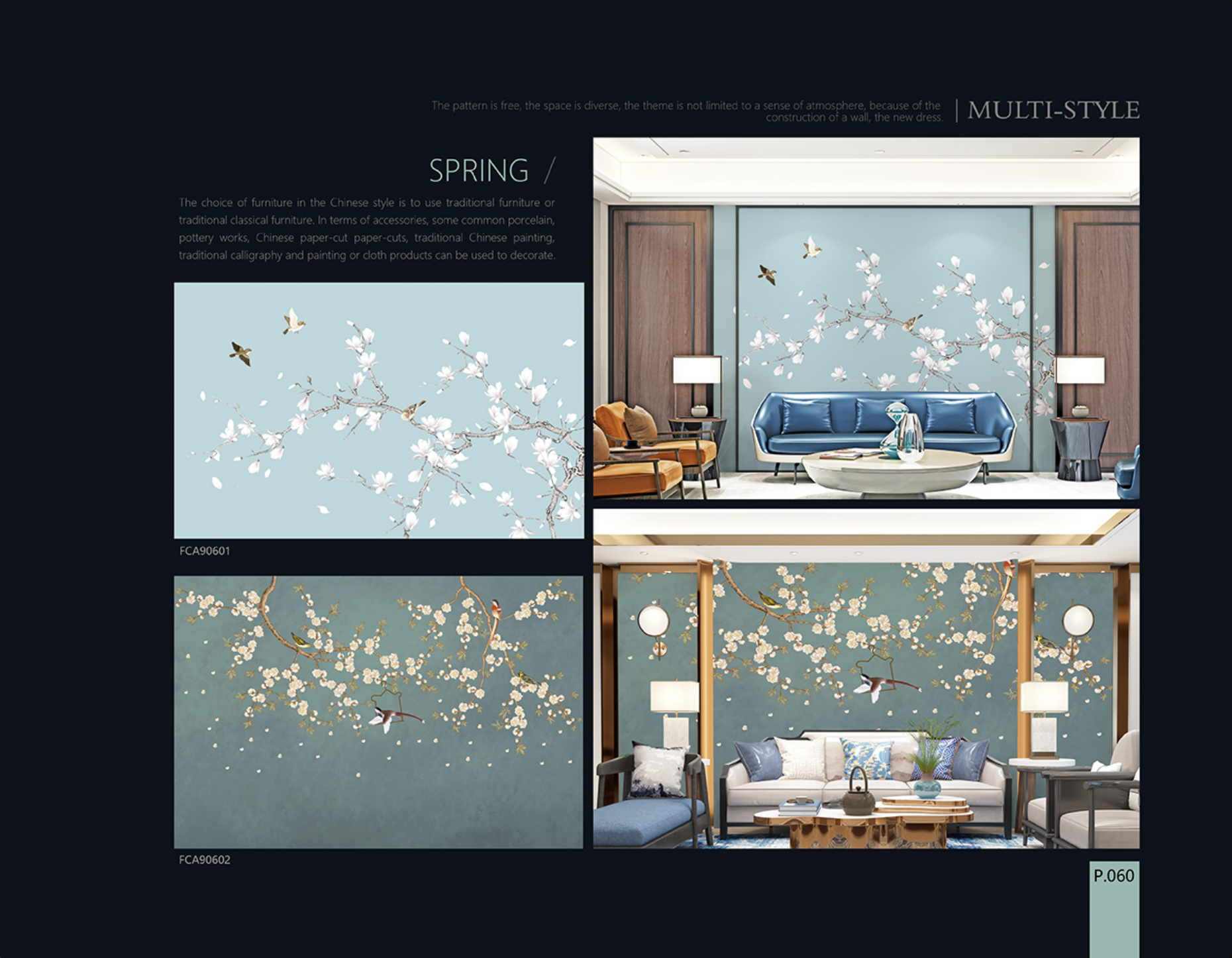 Chinoiserie Aesthetics Mural collection
