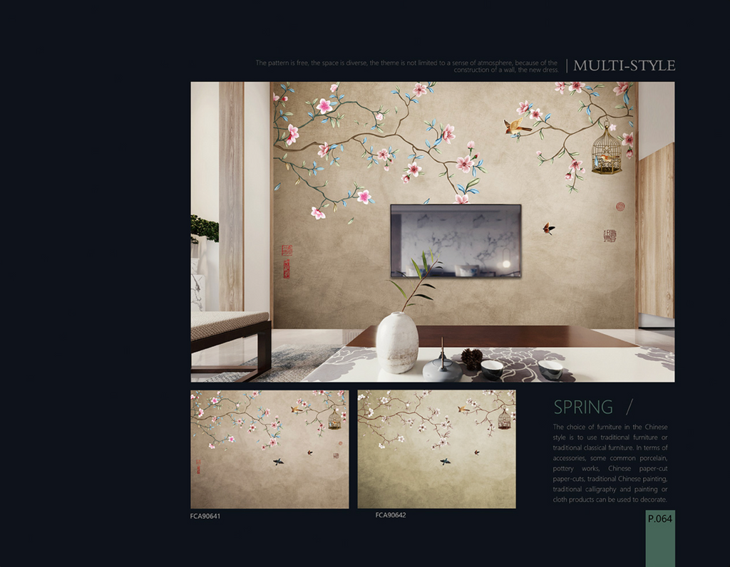 Chinoiserie Aesthetics Mural collection