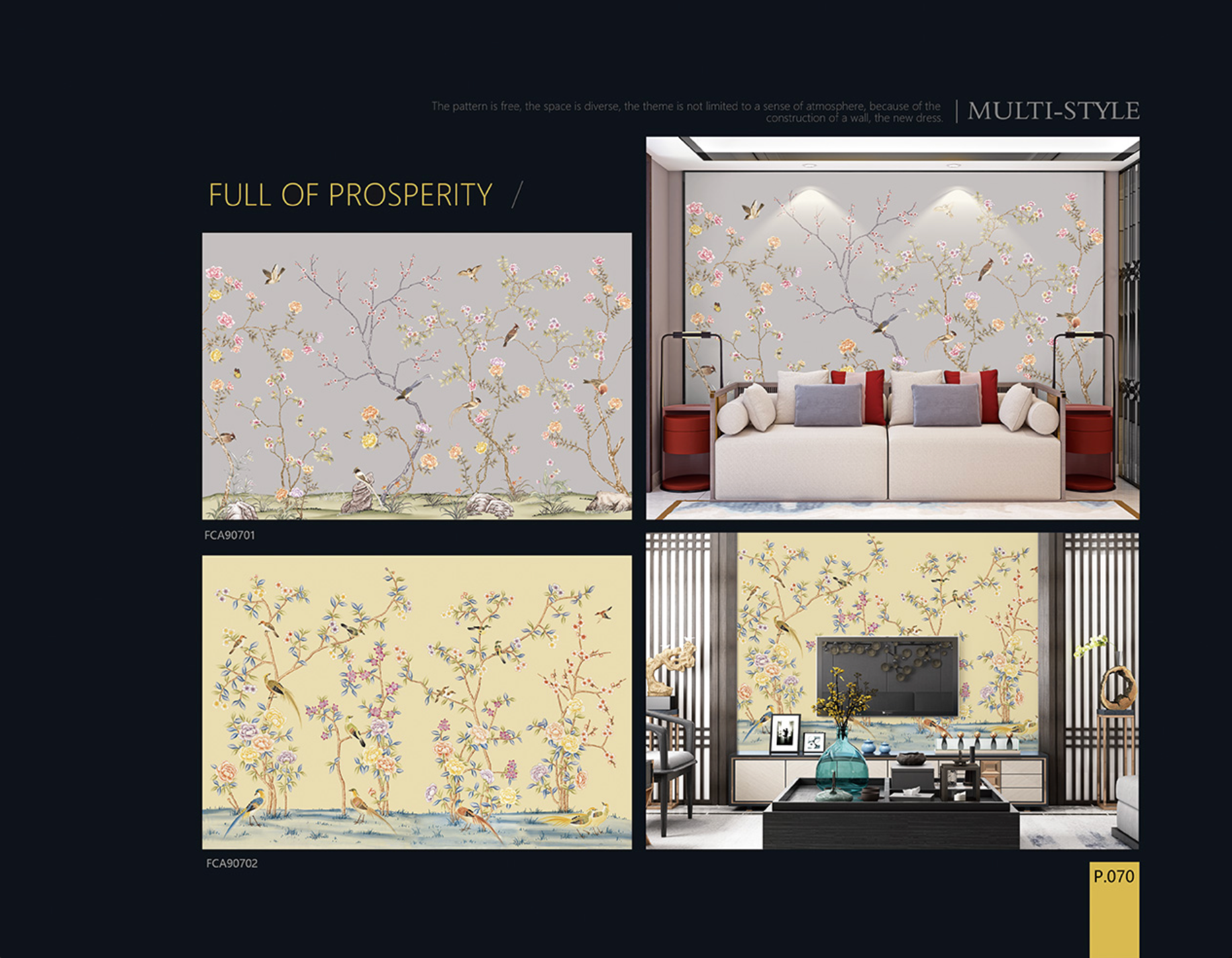 Chinoiserie Aesthetics Mural collection