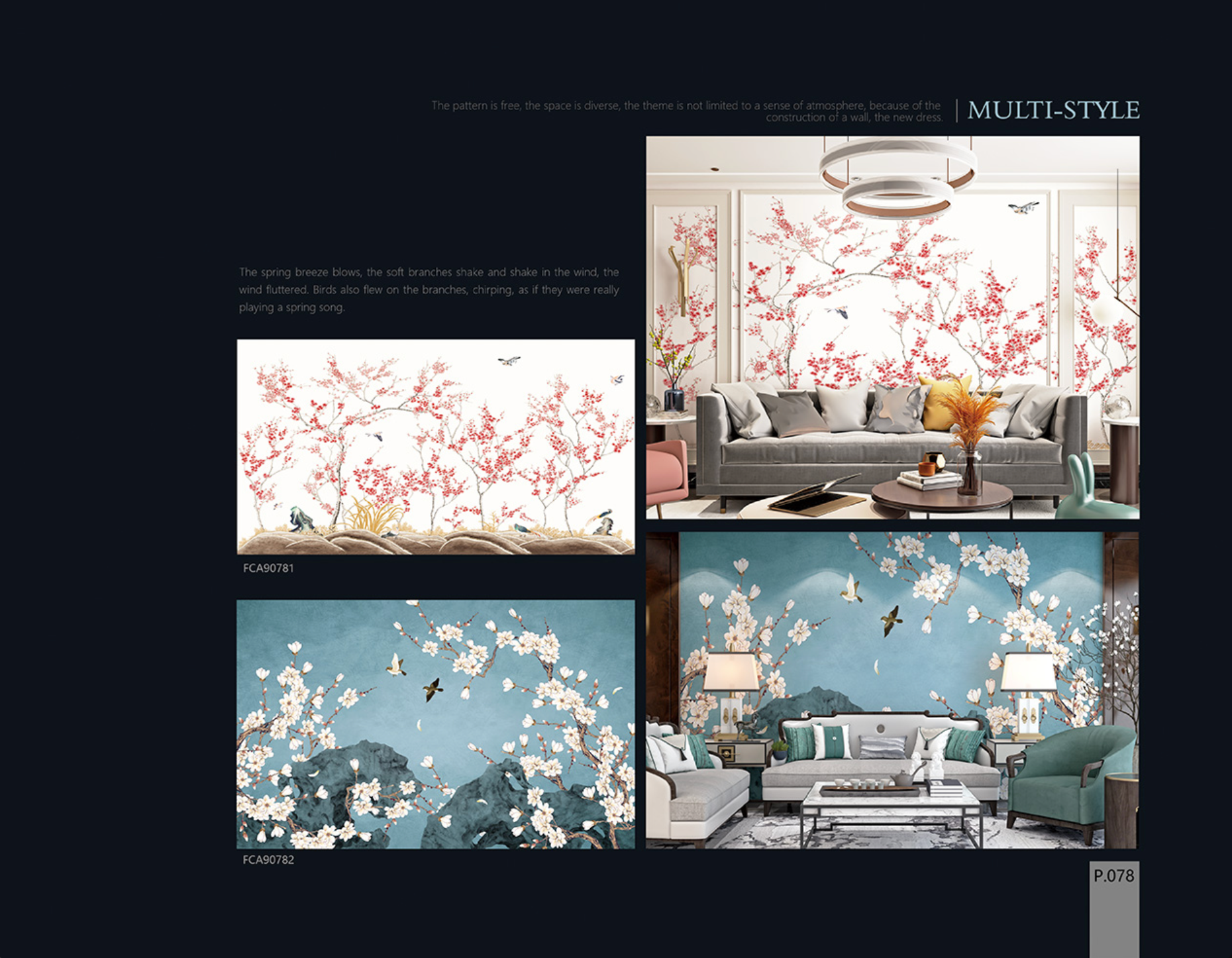 Chinoiserie Aesthetics Mural collection