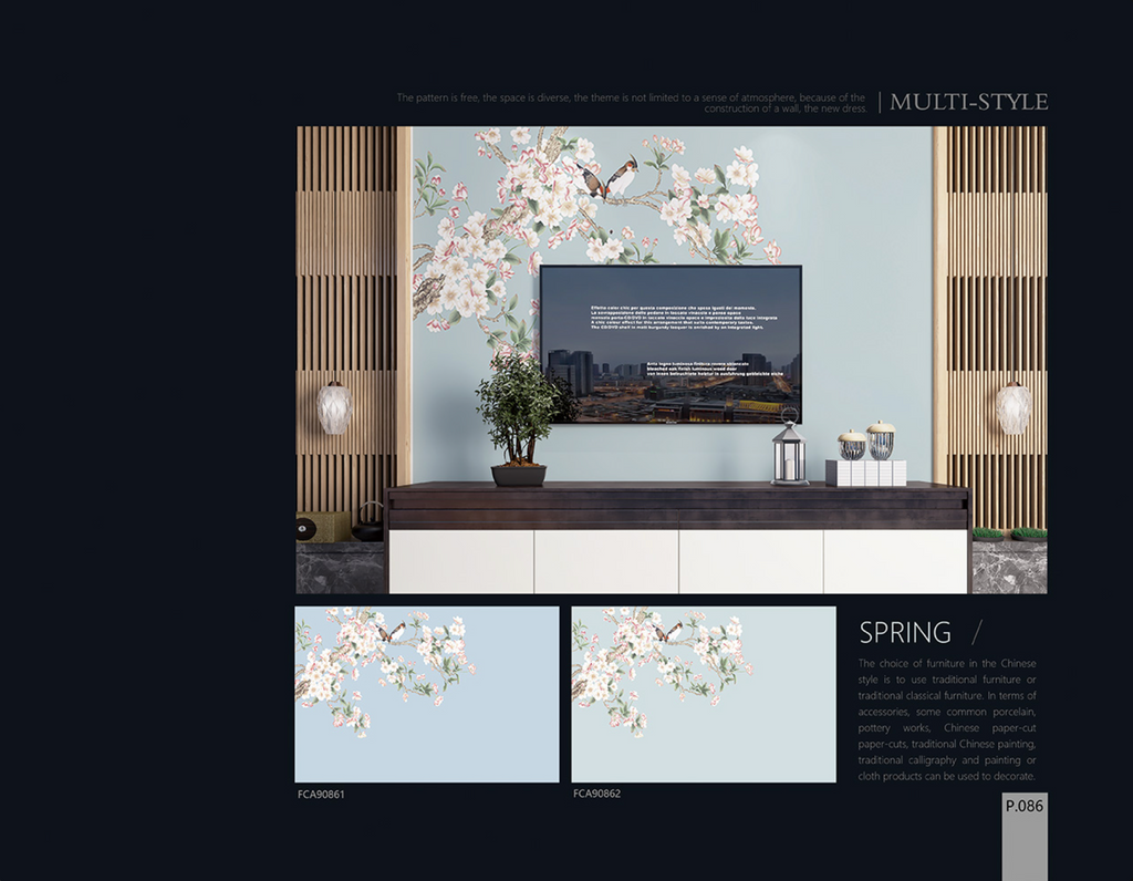 Chinoiserie Aesthetics Mural collection