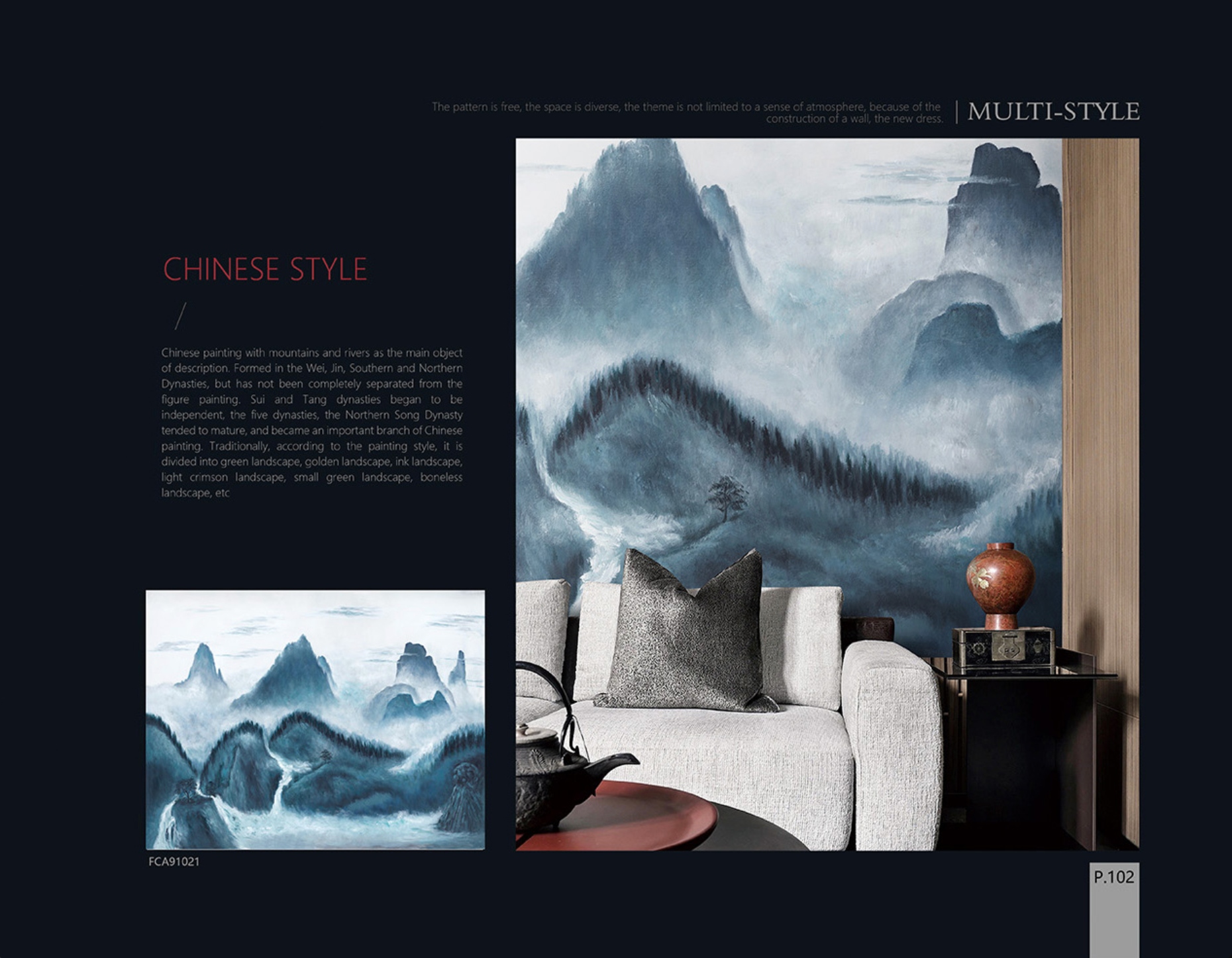 Chinoiserie Aesthetics Mural collection
